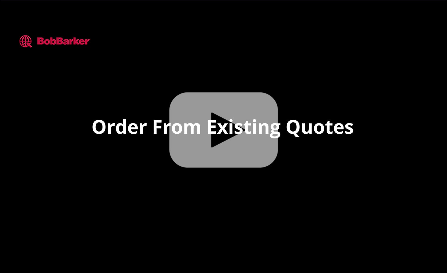 Order from Existing Quote